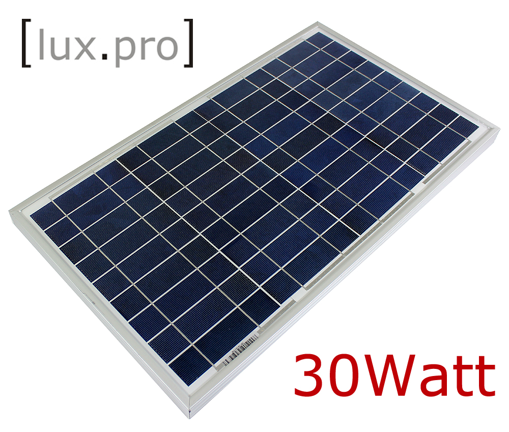 30W SOLARPANEL SOLARMODUL PHOTOVOLTAIK SOLARZELLE POLYKRISTALLIN ZELLEN 30 WATT