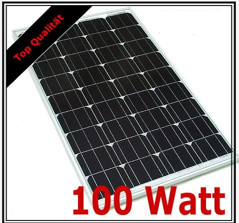 100W SOLARPANEL SOLARMODUL PHOTOVOLTAIK SOLARZELLE NEU MONO ZELLEN 100 WATT