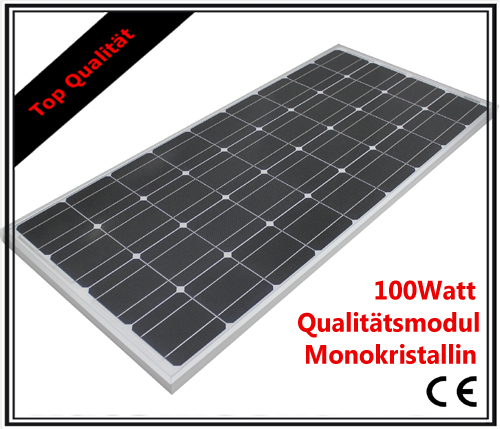 100W SOLARPANEL SOLARMODUL PHOTOVOLTAIK SOLARZELLE MONOKRISTALLIN ZELLEN 100WATT