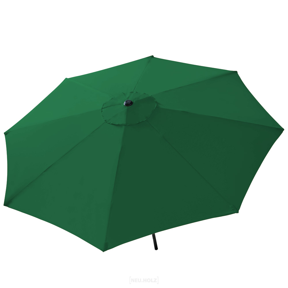 Sonnenschirm Halb Schirm Wandhalterung Ø300cm Creme Grau Grün Kurbel